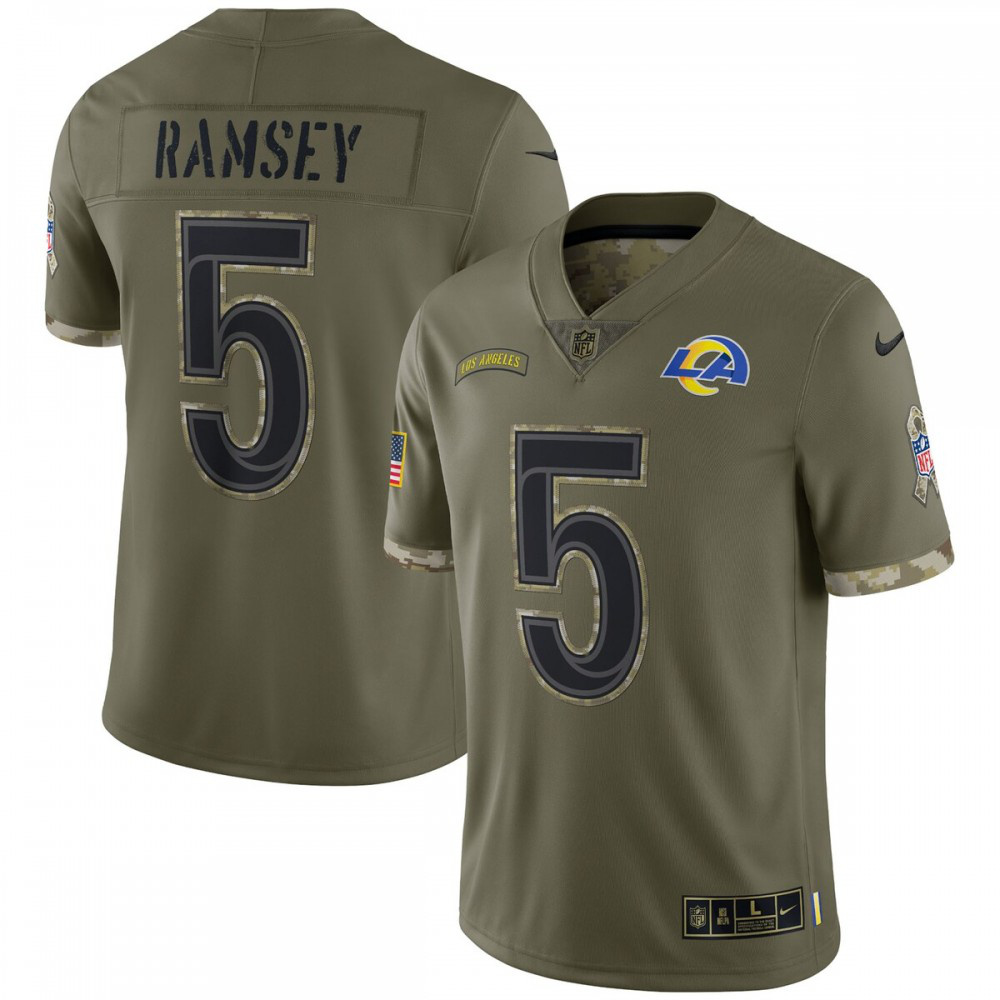 Jalen Ramsey Los Angeles Rams Nike 2022 Salute To Service Limited Jersey - Olive-Profan Arena